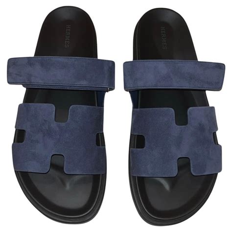 hermes chypre sandals blue suede|hermes chypre sandals women's.